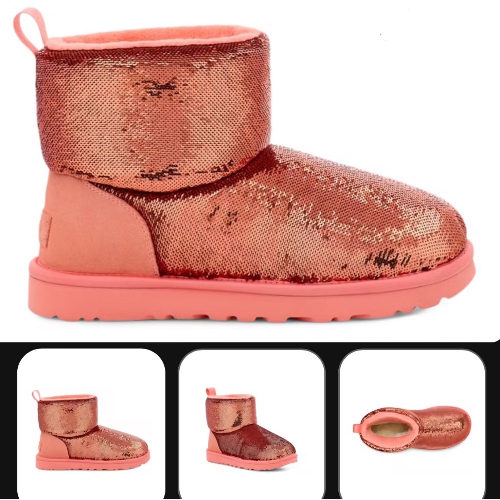 UGG mirror ball sequin mini boot ( New )
